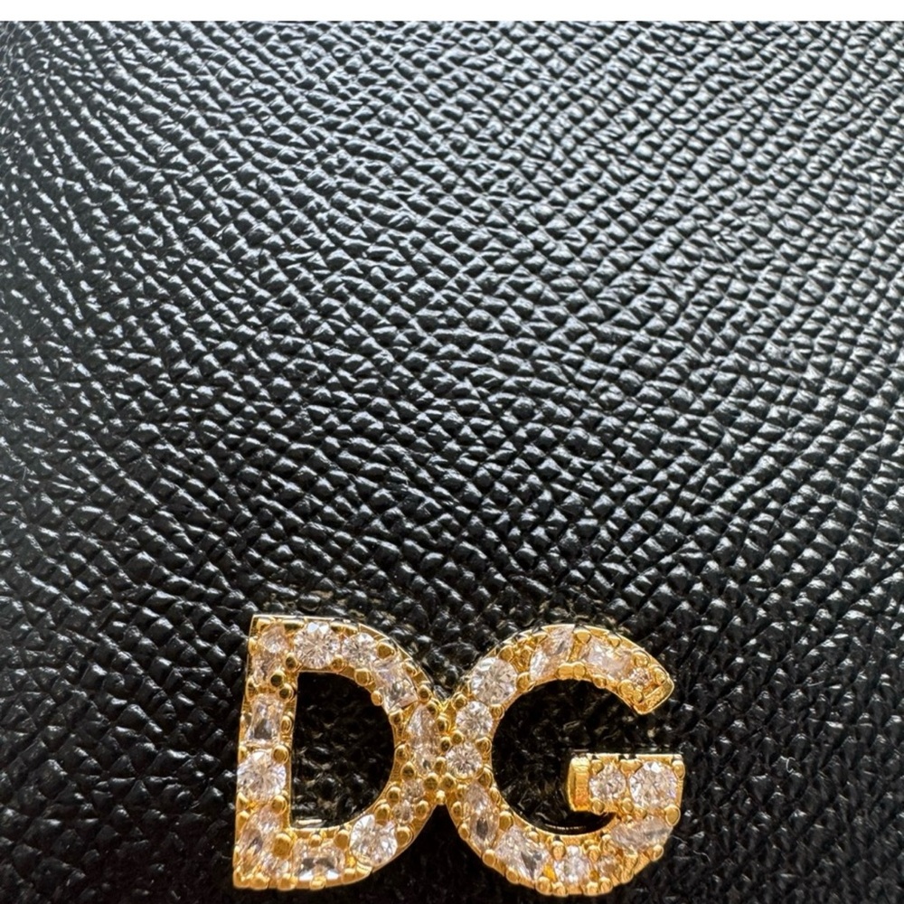 Authentic Dolce & Gabbana Black Passport Holder and Cards with DG in Gold - Picture 9 of 13
